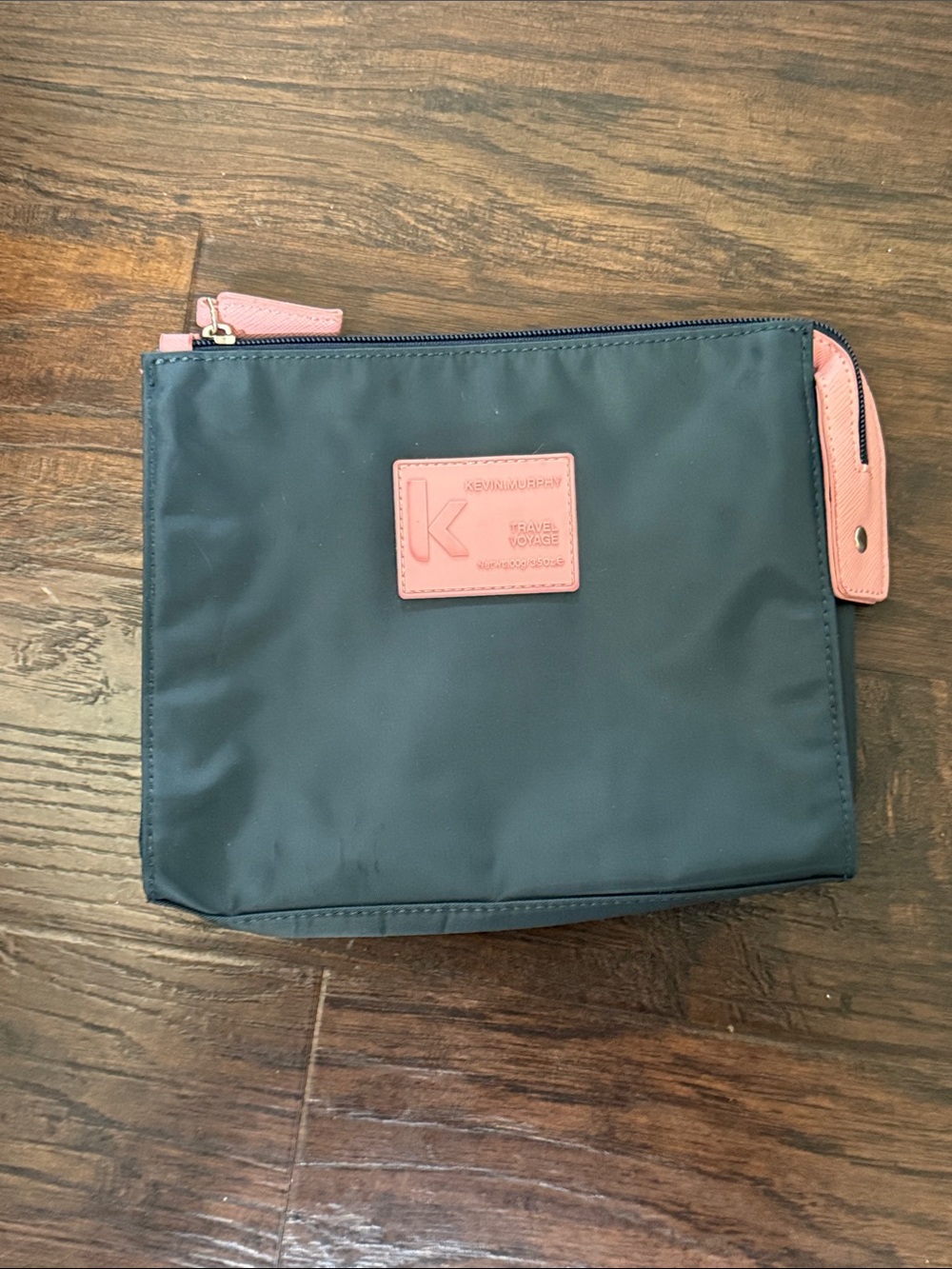 KEVIN.MURPHY Navy Cosmetic Pouch with Pink Accents